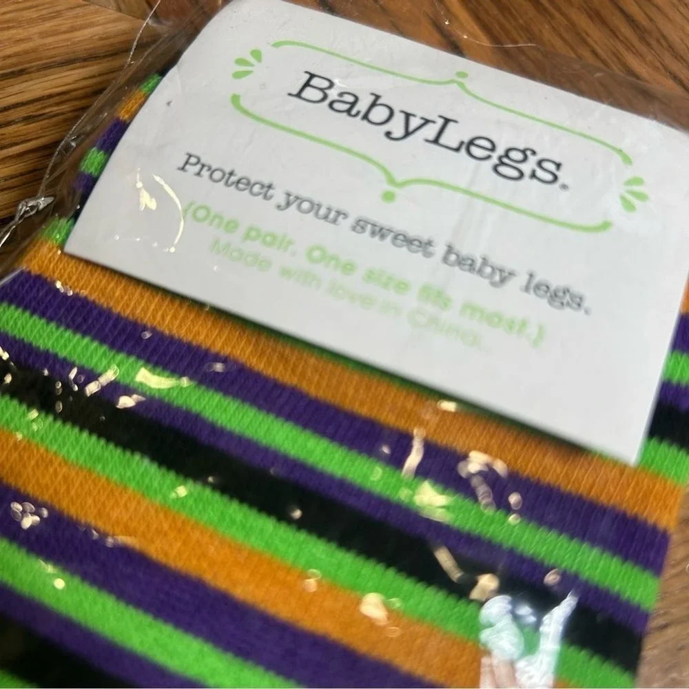 BabyLegs Goblin Halloween Stripe Leg Warmers New in Package Baby Toddler OS